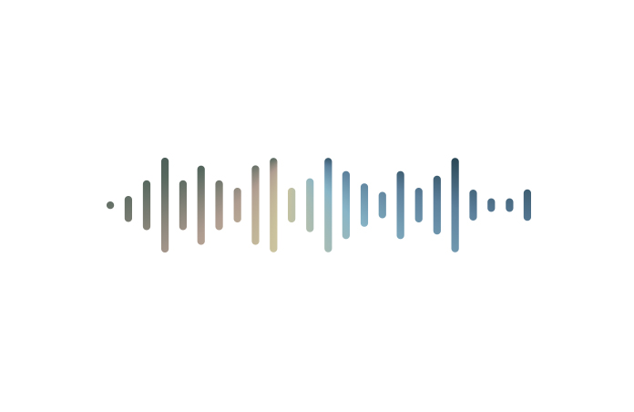 Onde sonore affichée dans un dégradé de couleurs