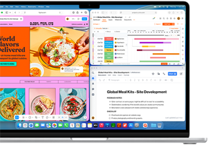 MacBook Air s više otvorenih aplikacija