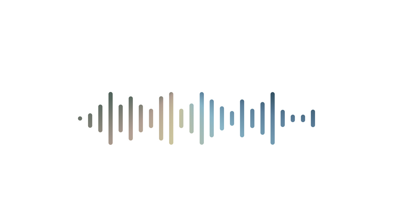 Multicolored static sound wave glowing across the screen