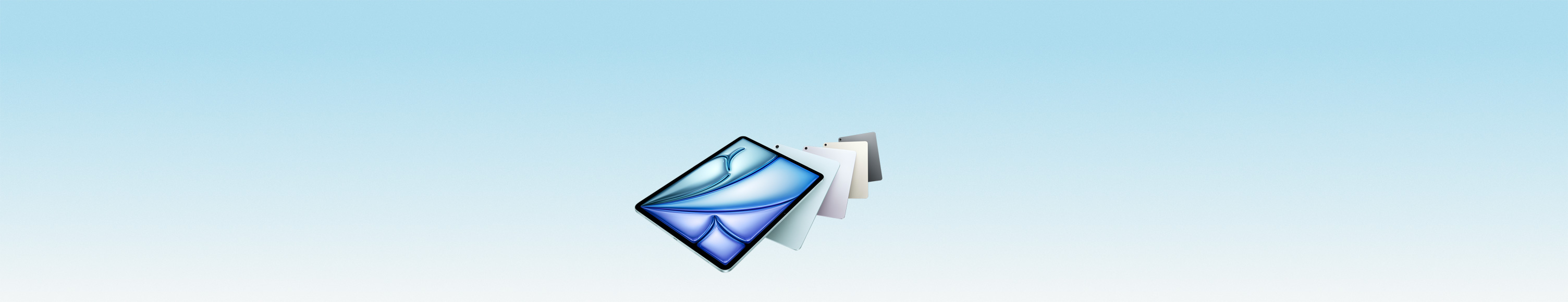Modele iPad Air plutind, exterior spate, cameră cu un singur obiectiv, exterior față, colțuri rotunjite, 